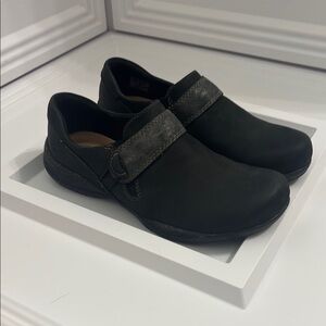 Clarks Black Slip-On Loafers
